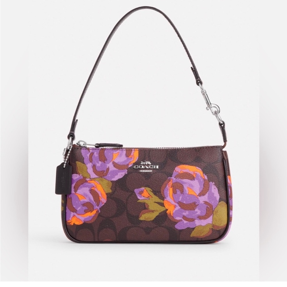 ❤️❤️❤️Authentic Coach Nolita 19 bag/jumbo rose print/silver tone hardware ❤️❤️❤️ - Picture 1 of 8